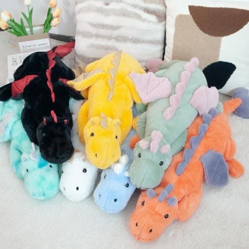 ARELUX Large 36in Cute Dragon Stuffed Animals Plush Toy Soft Matcha Green Pterosaur Plushie Giant Fuzzy Dinosaur Pillow Plushies with Pink Wings Cuddly for Friends Family Member thumbnail 7