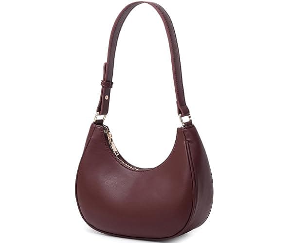 WSRYDJDL Crescent Shoulder Bags for Women Cute Hobo Tote Handbag Under the Arm Purses Mini Clutch Purse with Zipper Closure thumbnail 2