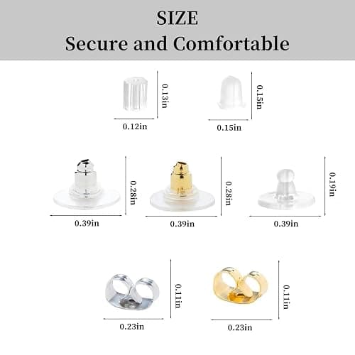 7 styles, earrings backs thumbnail 3