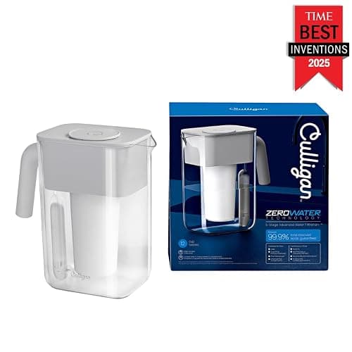Culligan with ZeroWater Technology 12-Cup Water Filter Pitcher – Includes 5-Stage Advanced Water Filter, IAPMO Certified to Reduce Lead, Total PFAS (Forever Chemicals), Mercury, Fluoride, and Chlorine thumbnail 2
