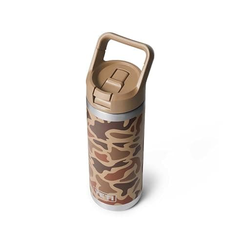 YETI Rambler 18 oz Bottle, Vacuum Insulated, Stainless Steel with Straw Cap, Wetlands Camo thumbnail 8