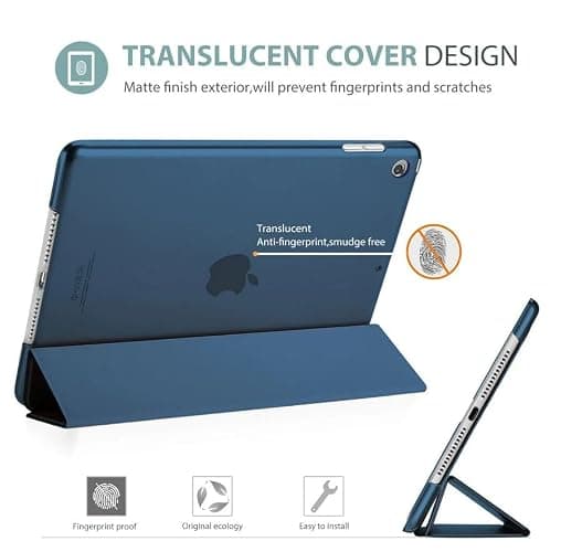 ProCase for iPad 9th/ 8th/ 7th Generation Case 10.2 Inch, Black | 10.2 iPad Case 9th/ 8th/ 7th Gen Cover (2021/2020/2019), Slim Smart Cover With Translucent Hard Shell Back, Auto Sleep/Wake thumbnail 8
