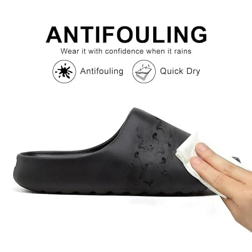 Unisex Slippers Slides for Women and Men, EVA Non-slip Super Soft Quick Drying Bathroom Shower Cloud Slippers, Lightweight Spa Open Toe Summer Slippers for Adult Couples Indoor Outdoor thumbnail 6
