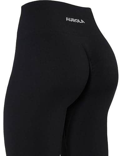 AUROLA Power Workout Leggings for Women Tummy Control Squat Proof Ribbed Thick Seamless Scrunch Active Pants thumbnail 5