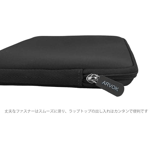Arvok 11 11.6 12 Inch Laptop Sleeve Case for MacBook Air 12, Water-Resistant Neoprene Notebook Computer Tablet Sleeve, Carrying Bag Cover for Chromebook/HP/Dell/Lenovo/Asus/Acer, Black thumbnail 7