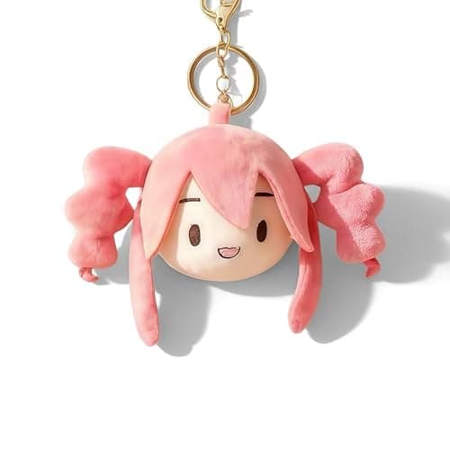 RUGNAIL - Virtual Character Music Plush Doll, Kasane Teto Plush Toy, Adorable Teto Character Cushion, Home Décor, Gift for Fans (Plush Keychain) - Image 1