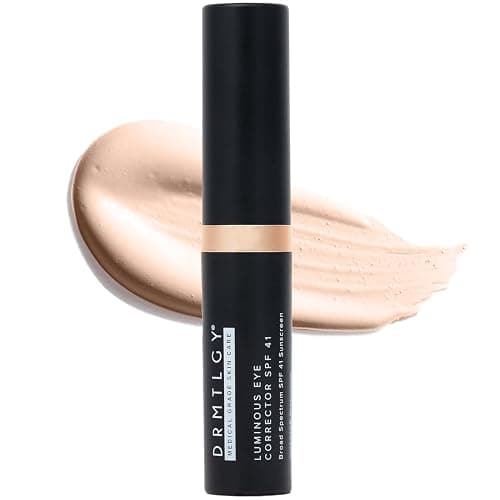 DRMTLGY Luminous Eye Corrector SPF 41 – Fair – Under Eye Color Corrector for Dark Circles – Hydrating Anti-Aging Tinted Eye Cream, Mineral Broad Spectrum Sun Protection, 0.25 fl oz / 7 mL - Image 1