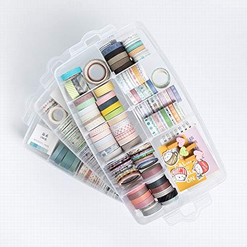 Sooyee 3-Tier Stackable Craft Organizers and Storage Box Plastic with 30 Compartments for Bead, Toys,Dolls, Arts and Craft, Washi Tape, Rock Collection, Ribbons,Clear thumbnail 5