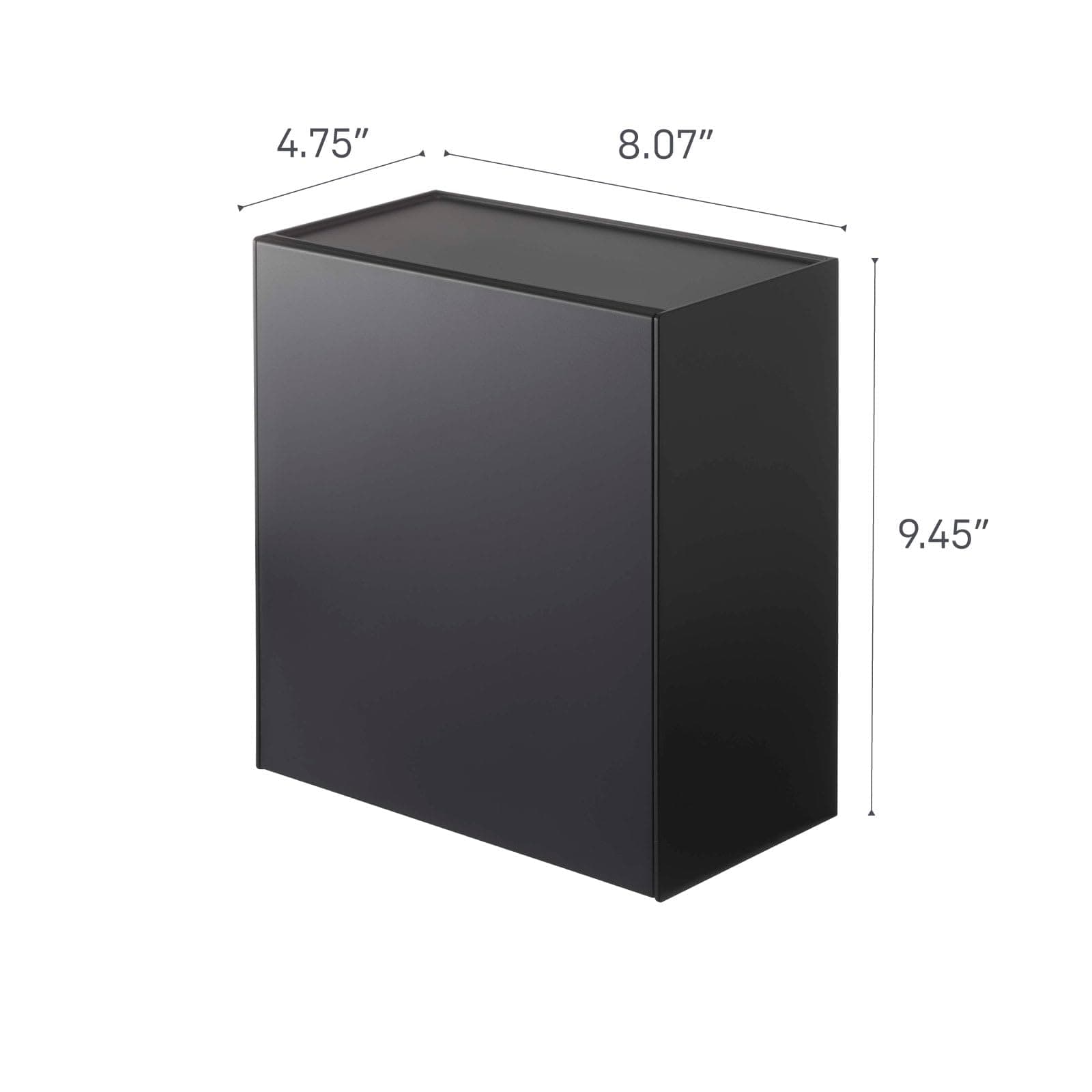 YAMAZAKI Home Tower Wall Mounted Storage Or Trash Bin with Tray, Small Wastebasket with Lid, Bathroom Or Kitchen Organizer - Abs Plastic thumbnail 8