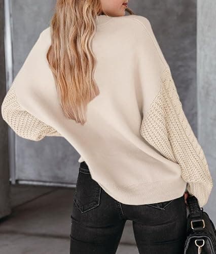 LAVASEON Girls' Sweaters Cute Tops for Teen Girls Crew Neck Black Knit Sweater thumbnail 2