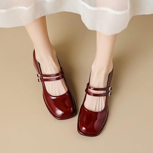 Stunner Women's Chunky Low Block Heel Dress Shoes Mary Janes Heels for Women Comfortable Closed Toe Work Pumps 2 thumbnail 4