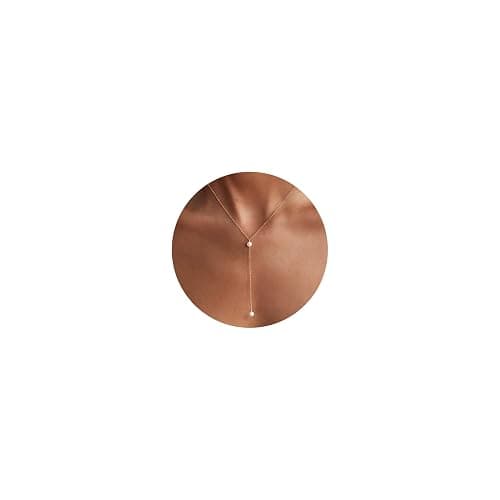 PRTGL Pearl Necklace: 14K Gold-Plated/White Gold-plated Pearl Necklace for Women 16.5” + 2” - Image 1