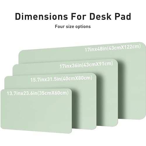 Aothia Large PU Leather Desk Pad Protector - Non-Slip Mouse Pad & Writing Mat for Office/Home, Waterproof, Easy to Clean (23.6" x 13.7", Aqua) thumbnail 6