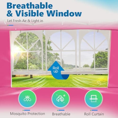 Quictent Easy Pop up Canopy Tent 10'x10' with 4 Detachable Window Sidewalls, One Person Setup, Waterproof Outdoor Portable Vendor Event Tent Shelter Enclosed, Wheeled Bag Included thumbnail 3