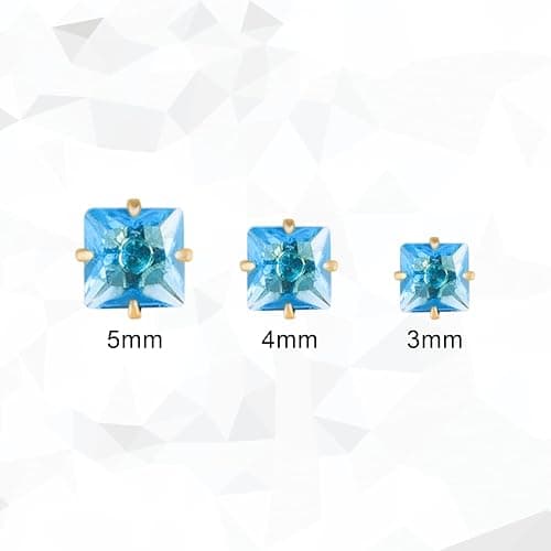 12 Pairs Surgical Stainless Steel Flat Back Screw Back Round Heart Star Square Teardrop Cubic Zirconia Birthstone Stud Earrings Set for Women thumbnail 4