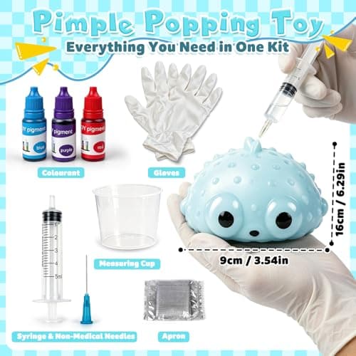 Lrthyonis Pimple Popping Toy, Squishy Toys Stress Relief Squeeze Toy – Large Reusable Silicone Pimple Popper Fidget Toy Set, Soft Sensory Toy for Adults, ASMR Satisfying Play ( Crystal Bubble Ball) thumbnail 3