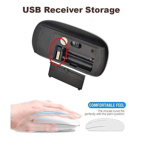 KAWAMOUSE 2.4G Ergonomic Portable USB Wireless Mouse for PC, Laptop, Computer, Notebook with Nano Receiver (Fun Western Cactus) thumbnail 2