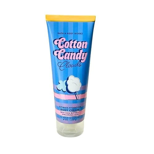 Bath & Body Works COTTON CANDY CLOUDS Fine Fragrance Mist, Ultimate Hydration Body Cream & Body Wash 3pc Gift Set with a Red Bow for Holidays – Full Size thumbnail 9