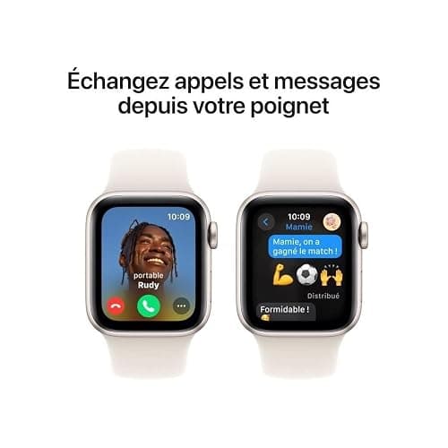 Apple Watch SE (2. Generation) GPS 40 mm Smartwatch mit Aluminiumgehäuse in Polarstern und Sportarmband in Polarstern (S/M). Fitness und Schlaftracker, Unfallerkennung, Herzfrequenzmesser thumbnail 4