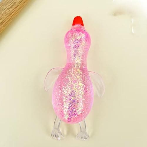 Cute Duck Squishy Sugar Stress Ball,Soft Duck Stress Relief Sugar Ball Squishy Ultra Squishy and Moldable Slow Rise Relaxing (Pink) thumbnail 3