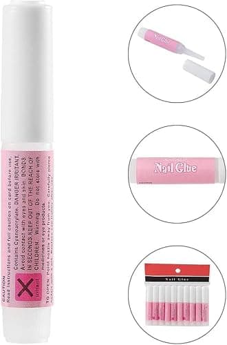 Extra Strong Nail Glue 2g Bottles, 10 Pack – Quick Dry False Nail Adhesive for Press On Nails, Acrylic Nails, Nail Tips, Nail Repairs, Rhinestones & Nail Art Decoration, Professional Salon & Home Use thumbnail 6