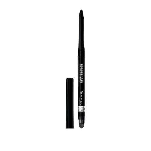 Rimmel London - Exaggerate Waterproof Eye Definer, built-in smudger & sharpener, creamy matte finish, Up to 10H, long-lasting, 100% Cruelty-Free, Black - 261 (Uncarded) - Image 1