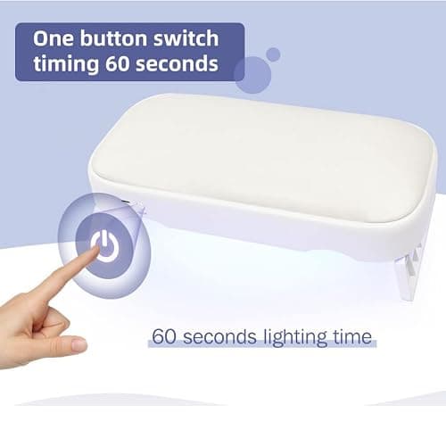 2 In 1 UV LED Nail Lamp with Arm Rest Pillow,48W Manicure Hand Rest Pillow Nail Dryer for Curing Gel Polish and Hand Rest thumbnail 6