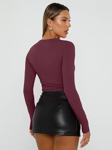 AUTOMET 3 Pack Womens Long Sleeve T Shirts Fall Fashion Basic Going Out Crop Tops Slim Fitted Winter Clothes 2025 thumbnail 4
