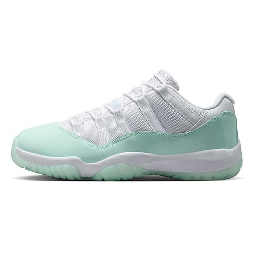 Jordan 11 Retro Low Sneaker in White & Teal - Image 1