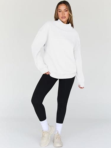Trendy Queen Womens Oversized Sweatshirts Turtleneck Pullover Long Sleeve Hoodies Tops Fall Fashion Outfits 2025 Clothes thumbnail 5