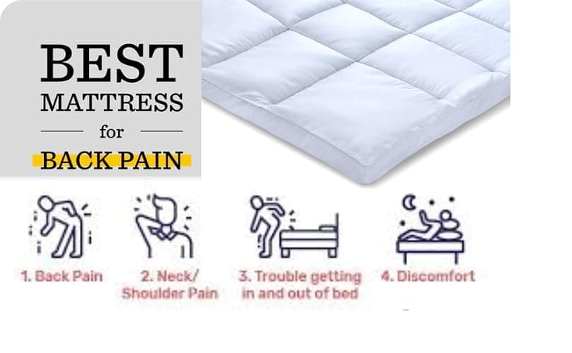 Hotel Quality Box Stitched Microfibre Mattress Topper 5cm Super soft Heavy Fill Orthopaedic Anti Allergy Quilted Mattress Topper (Double,137Cm X190cm) thumbnail 4
