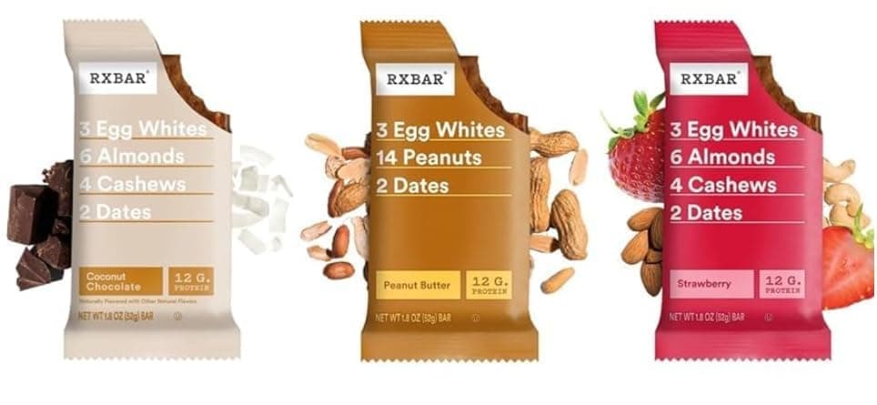 Rx Protein Bar Assorted Variety Pack, 20 Count – Chocolate Sea Salt, Blueberry, Coconut Chocolate, Peanut Butter, Strawberry, Peanut Butter Chocolate, Vanilla Almond, Honey Cinnamon Peanut Butter, Blueberry Cashew Butter & Dark Chocolate Peanut Butter thumbnail 5