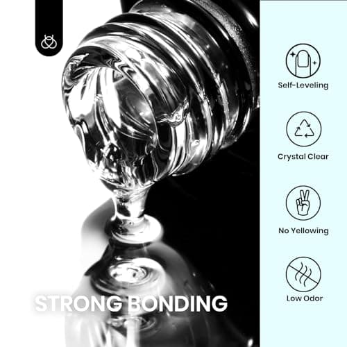 Beetles 5 in 1 Nail Glue Gel for Nail Tips and Clear Acrylic Nails Long Lasting, Curing Needed UV Extension Glue for Clear False Nail Tips and Clear Press on Nails, Nail Repair Treatment - 0-Nail Glue for Tips thumbnail 7