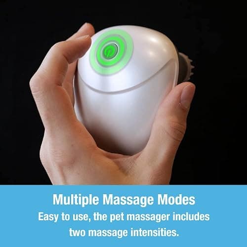 Tilcare Handheld Pet Massager for Dogs and Cats Electric Cat and Dog Massage Tool - Head and Back Scratcher for Relieving Tension, Tight Muscles and Stiffness with Four Rotating Massage Heads thumbnail 7