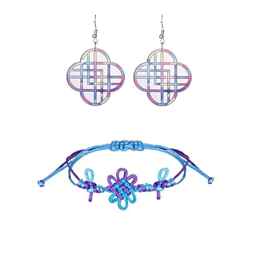 Knot Bracelets Earring for Wom Men Concert Outfit Accessories Gifts for Fans - Image 1
