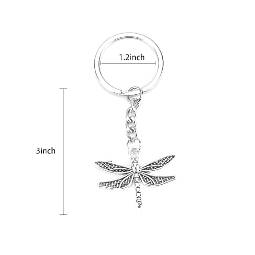 SHTALHST Dragonfly Keychain,Dragonflies Keychain for Women Men,Birthday Christmas Graduation Gift for Friends Insects Lover thumbnail 2