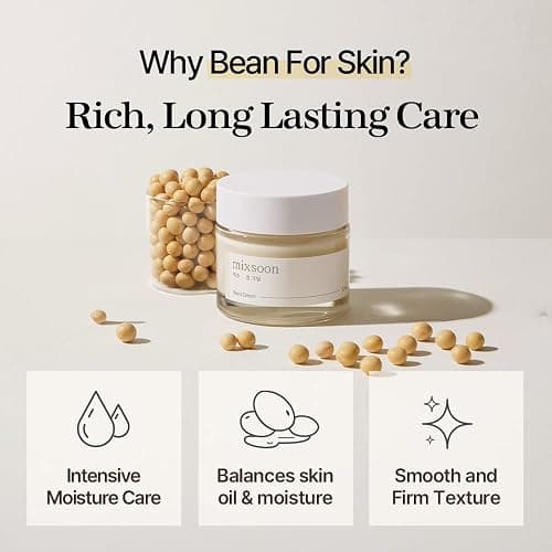 mixsoon Bean Cream - Intensive Moisture Face Cream For Smooth, Nourished Skin, Pore & Sebum Care - Korean Skincare For Glass Skin - Non-stick (1.69 fl.oz / 50ml) thumbnail 5