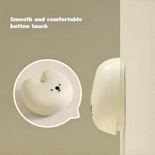 Elite Aiwei Wireless Doorbell, Cute Rabbit and Snow House Doorbell- Wireless remote control distance of 200 feet, 1 Receiver + 1 Transmitter- Cream White thumbnail 2