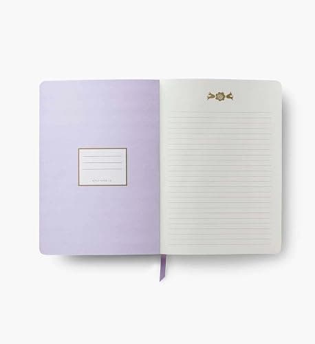 RIFLE PAPER CO. Gemma Softcover Journal 150 Lined Pages, 8.5" L x 6.25" W, Linen Textured Paper-Wrapped Hardboard Cover, Includes Grosgrain Ribbon Bookmark thumbnail 2