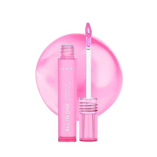 Lamel All-in-One Tinted Lip Oil - Pink Sparkle - Volumizing & Hydrating Lip Oil - Plumping and Scented Gel for Day & Night Use - Long-Lasting Formula - 402 Shade - 0.1 Fl Oz - Image 1