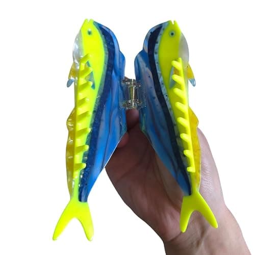 Novelty Aquatic Animals Hair Clips,Mahi-Mahi Fish Hair Clip,Cellulose Acetate Hair Clips,Big Claw Clips for Women thumbnail 4