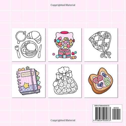 Sweet Cutie: Coloring Book for Adults and Kids, Cute and Groovy Designs for Relaxation, Simple and Big Drawings Featuring Adorable Things and Lovely Items (Bold & Easy Coloring) thumbnail 2