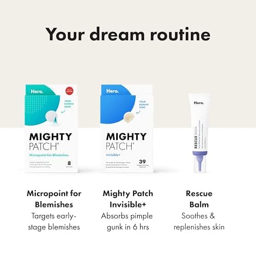Mighty Patch™ Invisible+ Patch - Daytime Hydrocolloid Acne Pimple Patches for Covering Zits and Blemishes, Ultra Thin Spot Stickers for Face and Skin (24 Medium and 15 Small Patches) thumbnail 8