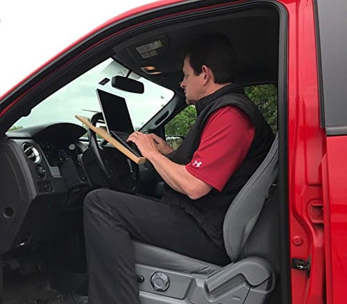 The Executive steering wheel desk measures 17” 3/4” × 13 7/8” provides a stable surface for most laptops, tablets, phones, and paperwork. thumbnail 6