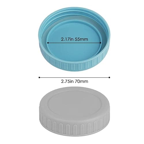 Vaincre 8PCS Mason Jar Lids - Colored Plastic Mason Lids Regular Mouth, Leak Proof Canning Covers with Silicone Rings for Ball, Kerr and More, Reusable Can Tops Caps Covers for Jars thumbnail 3