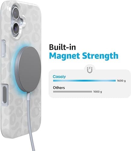 Casely iPhone 16 Plus Case | Into The Wild | White Snow Leopard | Classic Ultra Slim Case Design | Compatible with MagSafe thumbnail 6