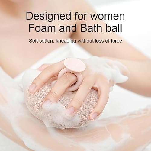 Super Soft Sunflower Suction Cup Bath Ball, New Upgraded 2-in-1 Sunflower Ball Exfoliating Bath Sponge Cleaning Brush, Mesh Shower Body Sponge Accessories for Women, Men(Cyan+Pink+Purple) thumbnail 4
