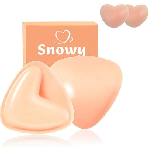 Snowy Sticky Bra Inserts,Reusable and Waterproof Double Sided Push Up Sticky Bra for Women Dresses Bikinis - Image 1