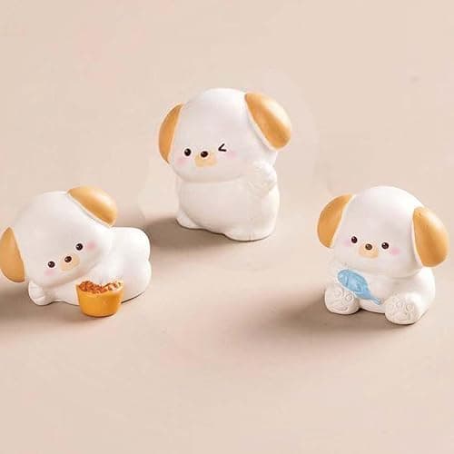 3 Pcs Mini Dog Figurines Miniature Resin Animals Little Puppy Toys Dollhouse Accessories for DIY Moss Landscape Garden Ornament Home Decors thumbnail 2