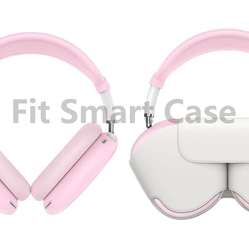 Silicone Case Cover for AirPods Max, Ear Pad Case Cover/Ear Cups Cover/Headband Cover for AirPod Max Headphones, Accessories Soft Silicone Protector for Apple AirPods Max New USB-C (2024) (Pink) thumbnail 5